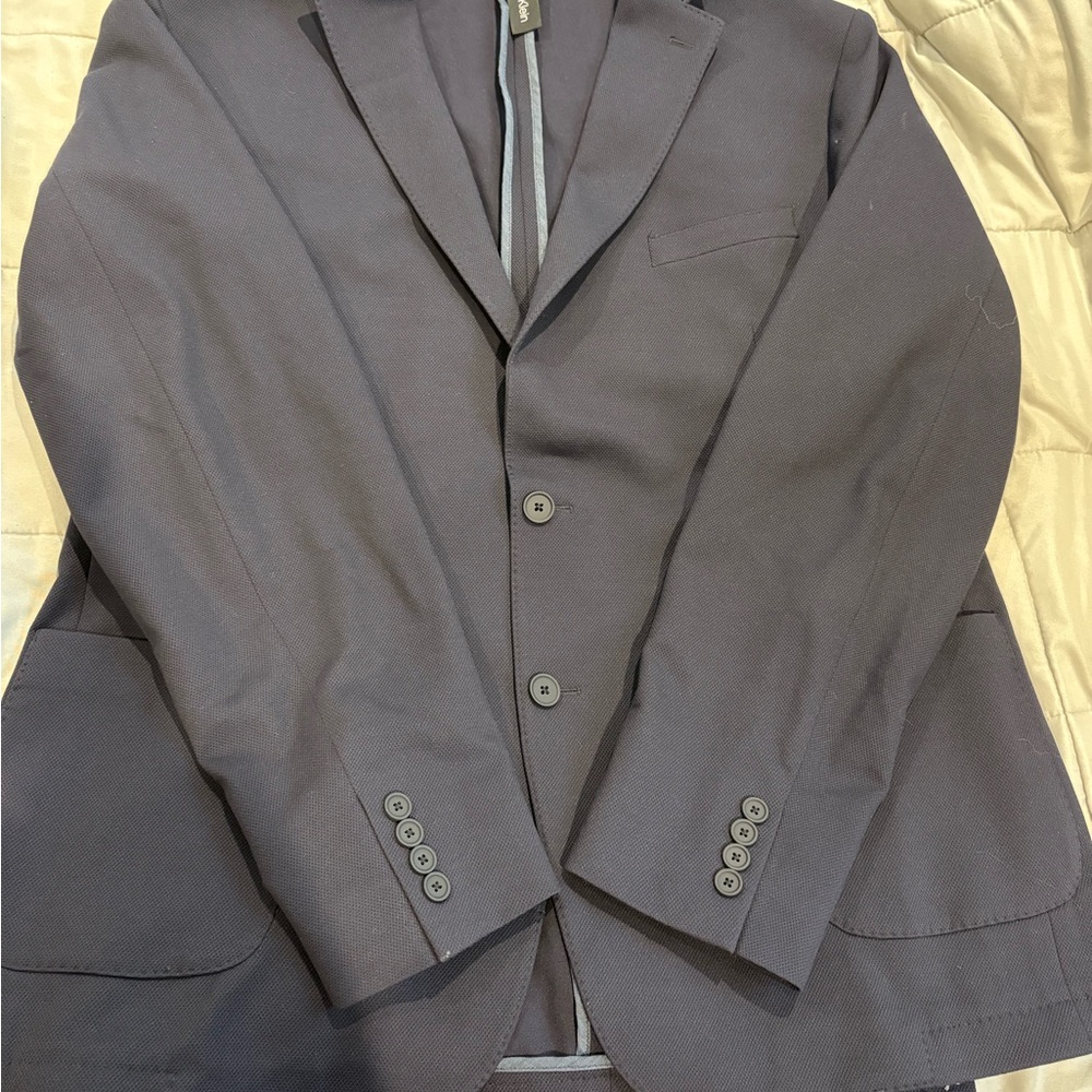 Calvin Klein Navy Blazer Slim Fit 48L